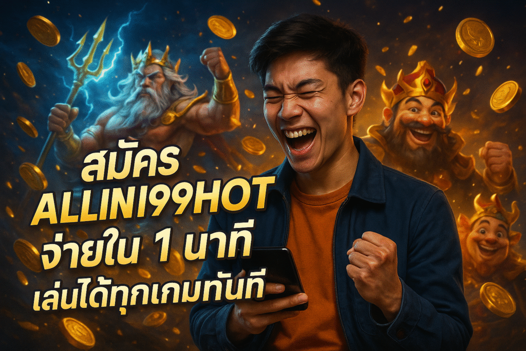 สมัคร ALLIN99HOT ง่ายใน 1 นาที เล่นได้ทุกเกมทันที